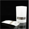 thumbnail image 1 of fafa-50 Pack Kraft Pouch, Kraft Paper Zip Lock Food Bag Cookie Tea Bag Stand Up Reusable Sealing Pouches with Transparent Frosted Window for Candy Coffee Beans Storage Tea(3.5 * 5.5in), 1 of 4