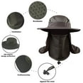 thumbnail image 3 of Fishing Flap Caps Men Women Windproof Sunshade Detachable / Removable Ear Neck Cover Fishermen Hat Outdoor Sportswear Accessories, 3 of 5