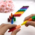 thumbnail image 4 of Stackable Colouring Pencils Wax Crayons Building 12 Creative Rainbow Pencils, 4 of 4