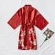 thumbnail image 1 of Pijama corto con estampado de grullas de seda sintética para mujer, vestido de novia de seda para primavera y verano, camisón de casa de gran tamaño, bata de baño, 1 of 6