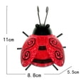 thumbnail image 2 of 3D Metal Ladybug Ornaments Hanging Wall Sculpture Little Decorative 4.33Inchx3.46Inchx2.17inch Yard Fence Decor Rust Red, 2 of 8
