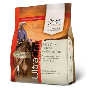 UltraCruz Equine Probiotic Supplement for Horses, 5 lb, Powder (150 Day Supply)