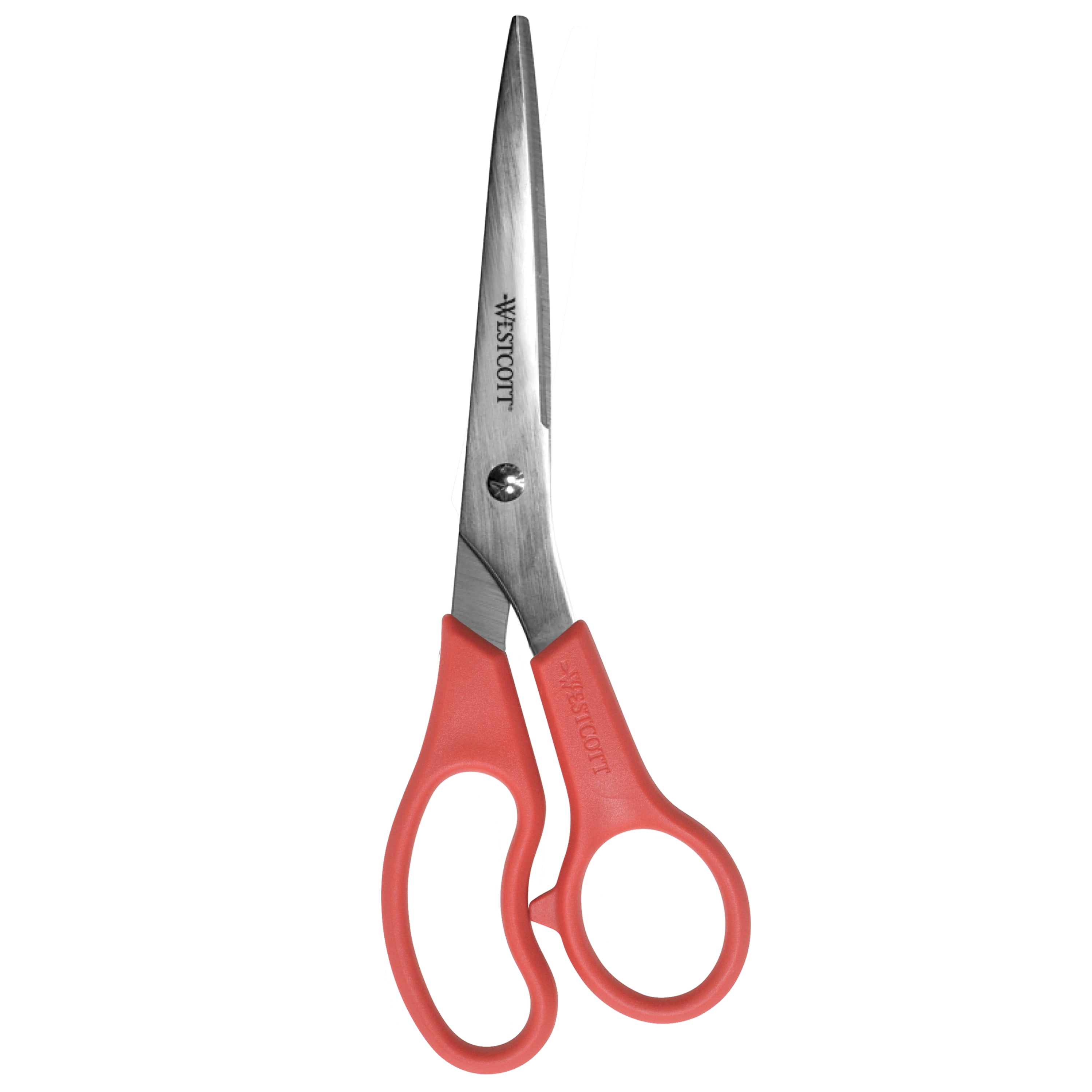 Westcott All Purpose Straight Scissors, 8", High School, Assorted Colors, for Office, 3-Pack
