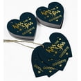 thumbnail image 5 of Inkdotpot Pack Of 100 Real Gold Foil Paper Tags Kiss The Miss Goodbye Bridal Shower Favor Hang Tags, 5 of 6