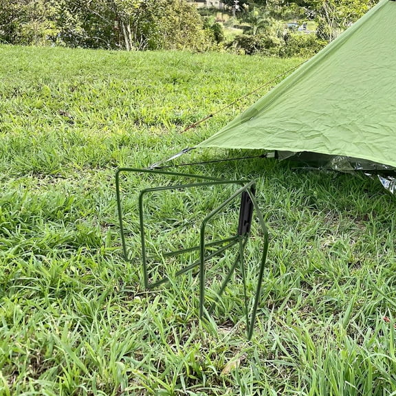 KAKOWELY 1Pack Rectangular Stainless Steel Cooler Stand for Outdoor Camping Minimalist Design 17.7X17.7X8.3in