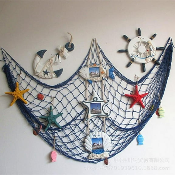 Ochine Decorative Fish Netting, Fishing Net Decor, Ocean Pirate Beach Theme Party Decorations, Mediterranean Decor
