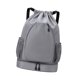 thumbnail image 5 of Mochila de tenis con compartimento para zapatos, resistente al agua, multifuncional, con cordón Gris, 5 of 9