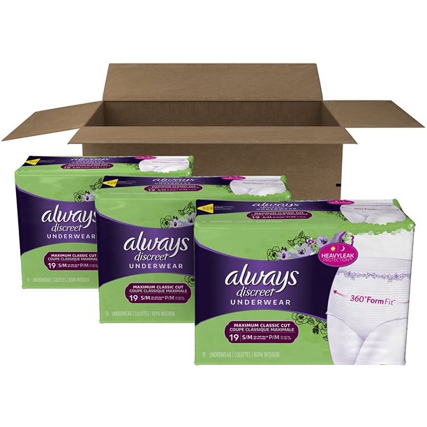 Always Discreet Incontinence & Postpartum Underwear for Women