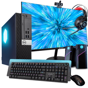 Dell Gaming Desktops, Intel i7 Quad Core Gen 6, 16GB, 500GB SSD, DVD, Black