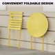 thumbnail image 5 of Juego de Bistro Exterior 3 Piezas - Mesa y 2 Sillas Plegables - Estructura de Acero Premium - Color Amarillo - Ideal para Balcón/Jardín (1 Set), 5 of 11
