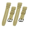 thumbnail image 2 of Rubber Wrist Stainless Steel Buckle 1.8cm Width Wrist Watchstrap Watch Yellow Black, 2 of 7