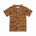 thumbnail image 2 of WhouRiu Boys Short Sleeve Polo Shirt Back To School Casual Cartoon Graphic Tennis Collar Shirts Kids Comfortable Soft Daily Polos,7-8 Years, 2 of 4