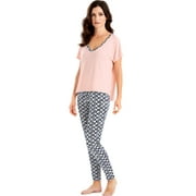Maidenform Womens Dolman Top Leggings Lounge Set, XL, Sunset/Aegean Sea