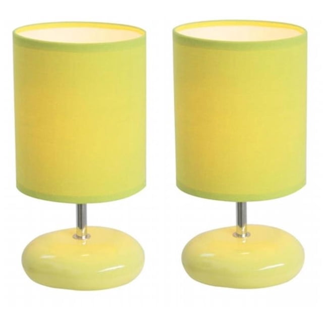 All the Rages Stonies Green Small Stone Look Lamp - 2 Pack
