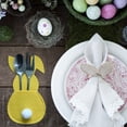 thumbnail image 4 of Red and Green Easter Bunny Cutlery Bags Set 4 PC Two Colors Cloth Utensil Holder for Easter Table Decor, 4 of 9