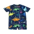 thumbnail image 1 of Maillot de Bain Garçon Bébé Été Manches Courtes Fermeture Éclair Dessin Animé Animal Protection Solaire, 1 of 7