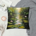 thumbnail image 2 of Fenyluxe Water Lilies Trees Soft Painting Fashion Style Dirt-Resistant Throw Pillow Covers with Zipper Closure for Couch Sofa Bed Living Room Bedroom - 1PC 22x22in, 2 of 5