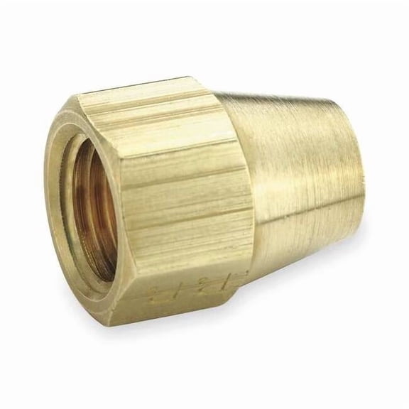 Parker Short Nut,45deg,Brass,Tube,3/8 In.,PK10 41FS-6