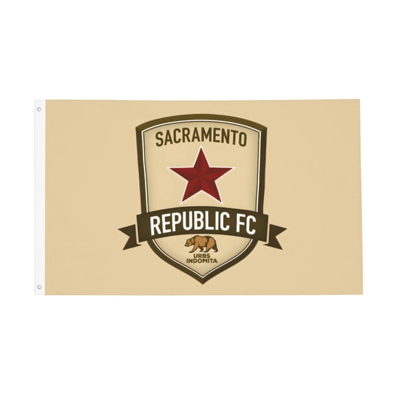 Liqun Sacramento Republic Fc Flag 3x5 Ft Double-Sided Printed Flags Indoor Outdoor Decorative Banner Polyester Material No Flagpole
