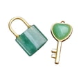 thumbnail image 4 of Conjunto de colgante de collar con candado para parejas, candado de piedra, collar versátil a juego para parejas, para el día de la madre, boda y Navi verde, 4 of 8