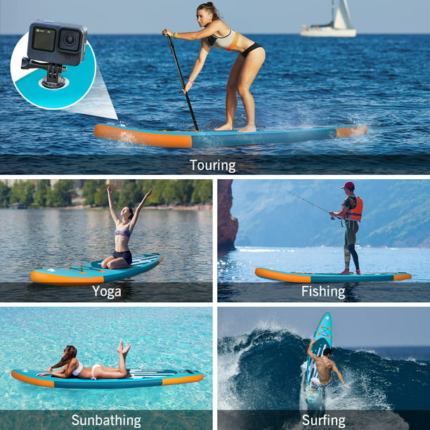 YUSING 11FT Inflatable Paddle Board with Kayak Seat, Non-Slip Deck