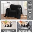 thumbnail image 2 of Dark Couch Covers for Sectional Sofa Couch Cover L Shape Couch Covers for Dogs Washable Couch Cover Banket Modern Sofa Slipcovers Super Soft Sofa Towel for Kids Pets ” x ”, 2 of 9
