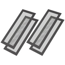 TRIANU 4 Pack Magnetic Floor Register Vent Covers, 4"x10" Stronger Magnet Vent Mesh, Vent Screen Trap Perfect for Wall, Ceiling, Home Floor Air Vent Filters, Catch Debris Hair Insect, Black