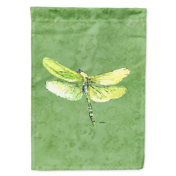 Carolines Treasures 8864-FLAG-PARENT Dragonfly on Avacado Flag  multicolor