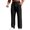 Black, variant on Pants for Men, Big Size Loose Straight Drawstring Waist Jogger Pants, Four Season Wrinkle Resistant Versatile Business Casual Everyday Light Sports Trousers