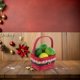 thumbnail image 2 of Cesta navideña: cesta navideña tejida a mano con asa - Organizador de frutas cuadrado y decorativo para mesa y despensa, 2 of 8