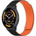 thumbnail image 1 of wonima11 22mm Silicone Magnetic Band Compatible with Garmin Venu 4/3 45mm/Forerunner 570 47mm, Soft Sport Strap, Replacement Wristband Strap for Garmin Forerunner 265/255/255 Music(Black + Orange), 1 of 1