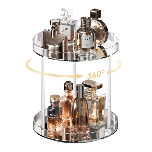 Organizador de Perfumes Lolalet Acrílico Transparente Giratorio 360°