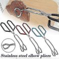 thumbnail image 3 of Barbecue Tongs Scissor Tongs Stainless Steel Food Tongs with Wrap Handle Angled Bread Clamp for BBQ Grilling Cake 11inch, 3 of 4