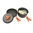thumbnail image 4 of WEUVEB 8Pcs Lightweight Black Cookware Set for Outdoor Cooking with and Bowl, 4 of 8