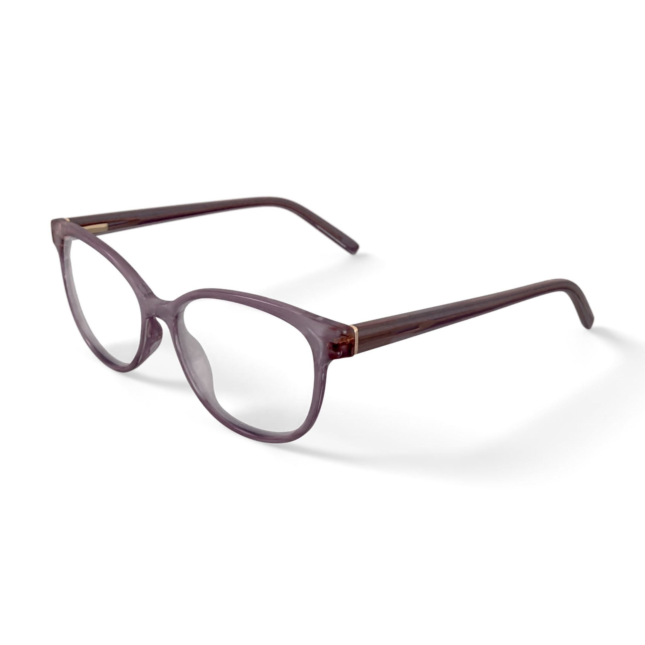 Bio Eyes Women's BE223 Geranium Round Prescription Eyeglasses with Case, Pink Crystal