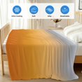 thumbnail image 4 of Gray Orange Ombre Cooling Blanket,Lightweight Breathable Summer Throw Blanket with Double Sided Cold Effect,Modern Geometric Striped Abstract Art Picnic Blankets Bed Sheet for Hot Sleepers 50"x60", 4 of 8