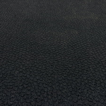 Mohawk Home Solid All Purpose 1/2 Non Skid Heavy Duty Rubber Floor Mat Pebble, Black, 24in x 36in