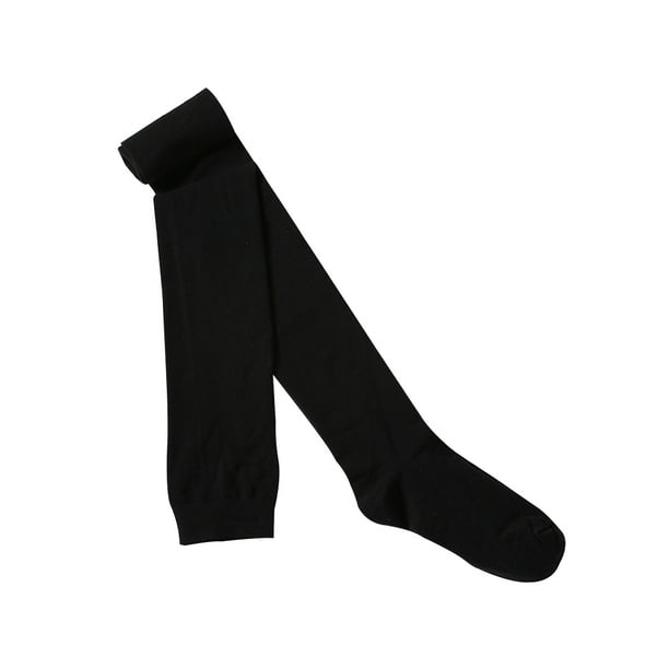 Calcetines de algodón de las mujeres sobre los calcetines de la rodilla Calcetines de los hombres largos Calcetines largos de invierno de las mujeres de otoño Calcetines de algodón altos (negro)