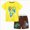 E45-Yellow, variant on Summer Outfits For Boys, Casual Sets For Little Girls, Toddler Kids Baby Boys Girls Trendy Cute Short Sleeve Print Casual Suit 6-12 Months 12-24 Months 2t 3t 4t 5t 6t 7t Children(Yellow,3-4 Years)