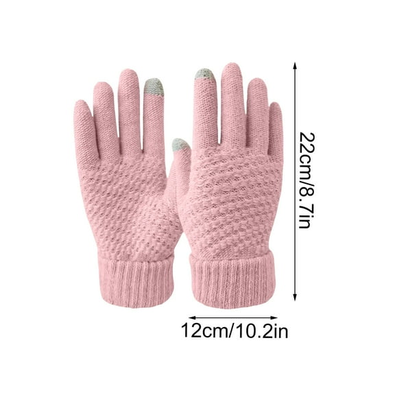 Ycandiee Winter Gloves, Warm Womens Winter Gloves, Touchscreen Knit Glove for Cold Weather