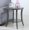 Gray, variant on Pink Wood Oval Shelf End Table for Living Room, Modern Contemporary Design with Curved Legs and Spacious Birch Veneer Top, 23x23x23.5 Inches
