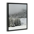thumbnail image 2 of Winter Snowscape Woodland Trees Black Floating Frame Canvas Art, 17 x 21, 2 of 8