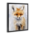 thumbnail image 3 of Stupell Industries Farmhouse Woodland Nursery Fox Black Floating Frame Canvas Art, 25 x 31, by Franklyn Gregory, 3 of 8