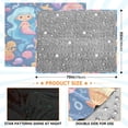 thumbnail image 3 of Camping Blankets Ultralight travel Fluorescent blanket 55*70in Flannel Fabric Ultra-soft Warm and Lightweight Cute Little Mermaids, 3 of 8