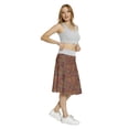 thumbnail image 4 of Women's Paisley Eastern Antique Ornament A-line Printed Skirt Casual Wear, 3XL, Orange Turquoise Plum, by Ambesonne, 4 of 6