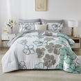thumbnail image 2 of Flymme King Size Comforter Sets,7 Pieces Bed in a Bag King Floral Bed Sets ,Soft Microfiber Green Bedding Sets for Man Women Bedroom Decor, 2 of 8