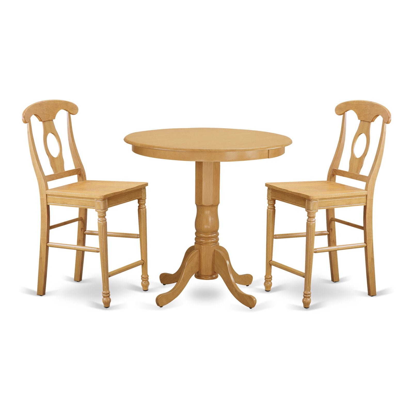 East West Furniture Jackson 3 Piece Keyhole Dining Table Set