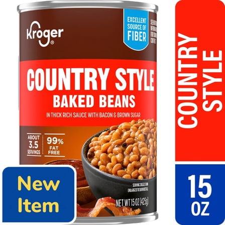 KR Country Style Baked Beans with Bacon and Brown Sugar, 15 oz
