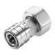 thumbnail image 1 of Adaptador de Manguera de Jardín A Hidrolavadora, Conector Rápido de Acero Inoxidable de 3/4" GHT A 1/4", 1 of 1