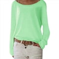 thumbnail image 1 of Blusa de Larga con Cuello y Hombros Descubiertos para Mujer Verde XXL, 1 of 5